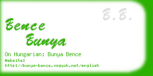 bence bunya business card